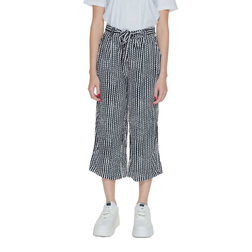 ONLY Black Viscose Cropped Pant