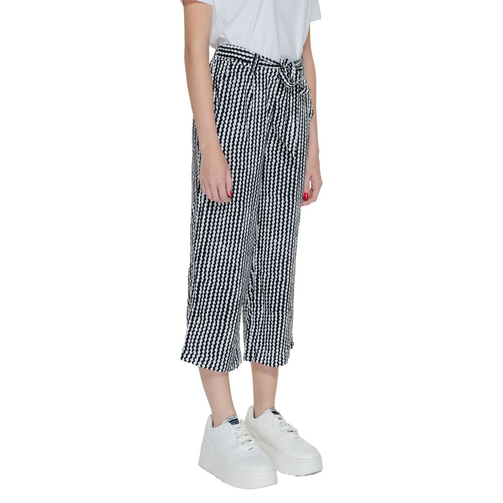 ONLY Black Viscose Cropped Pant
