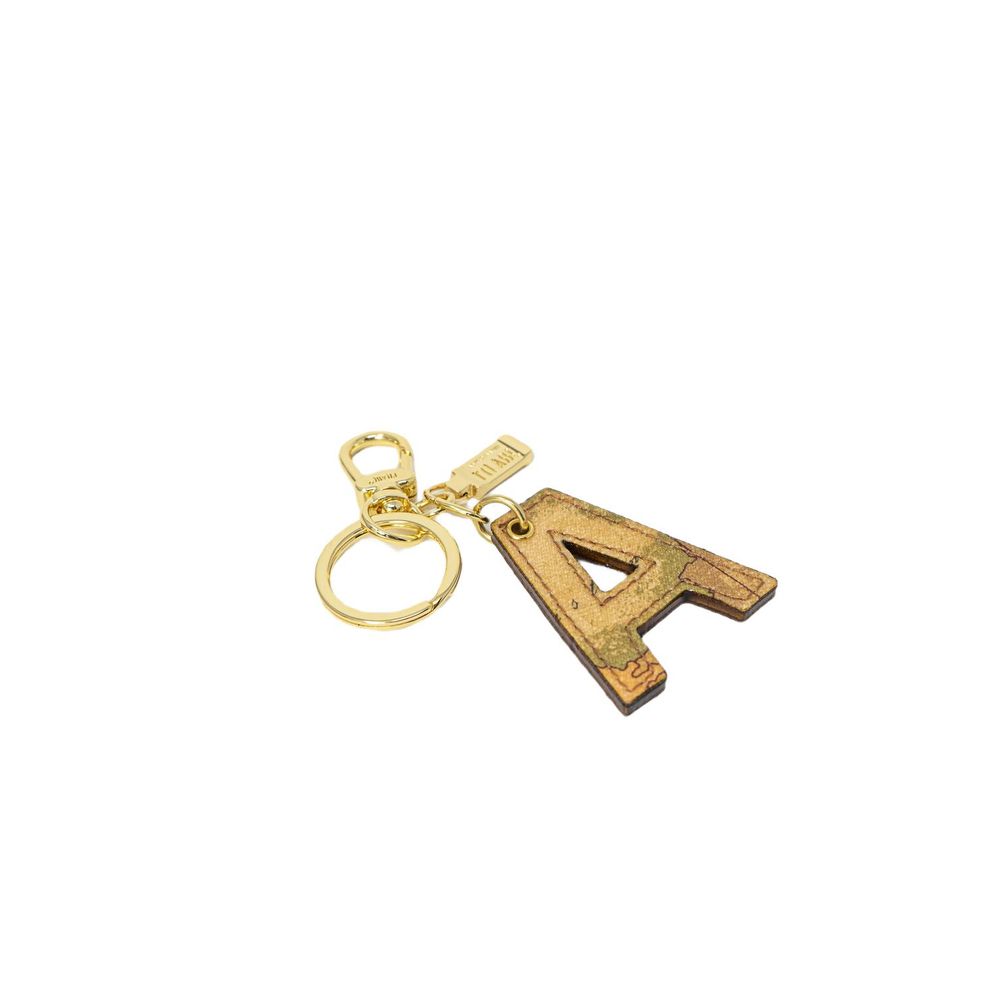ALVIERO MARTINI 1a CLASSE Beige Leather Keychain