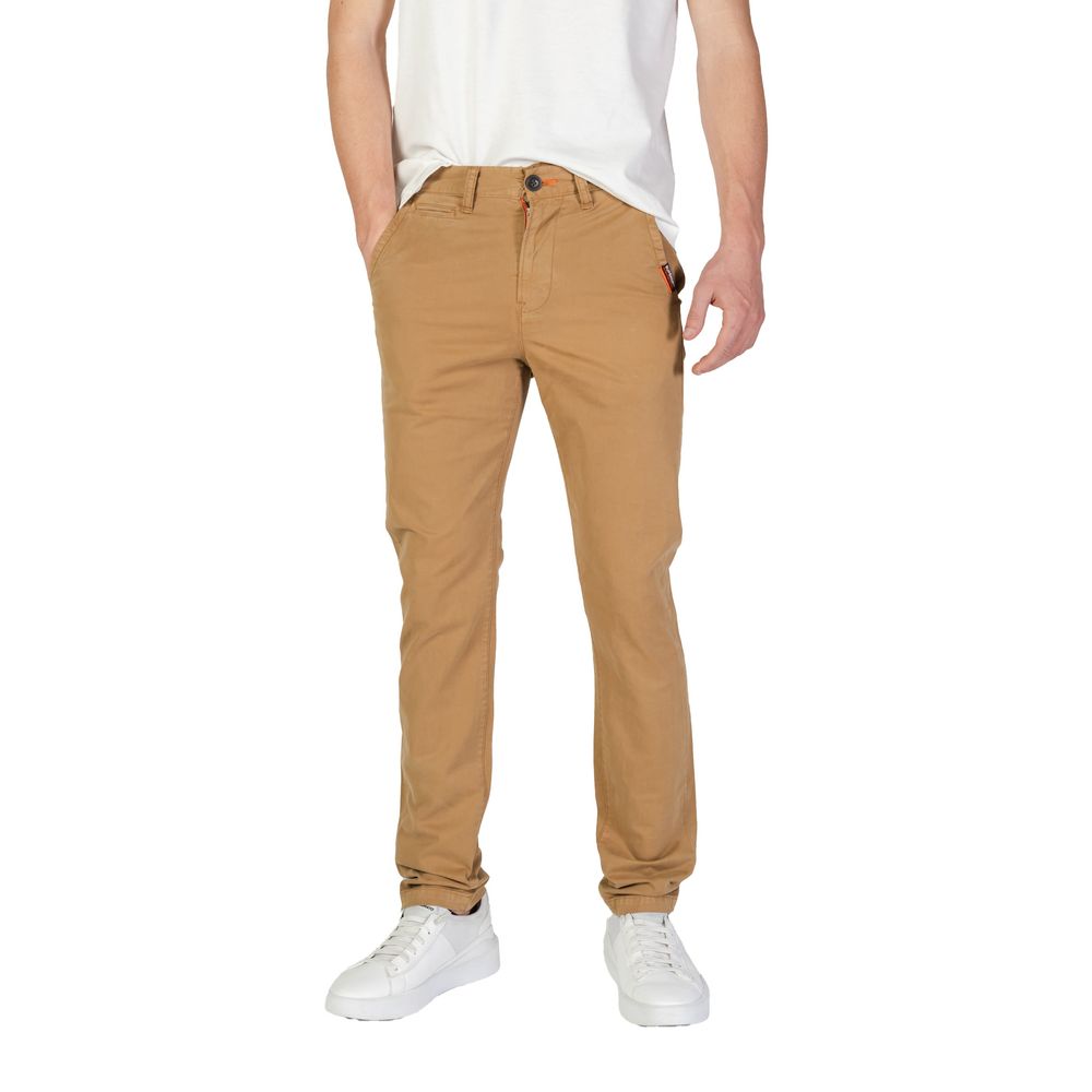 Superdry. Beige Cotton Skinny Pant