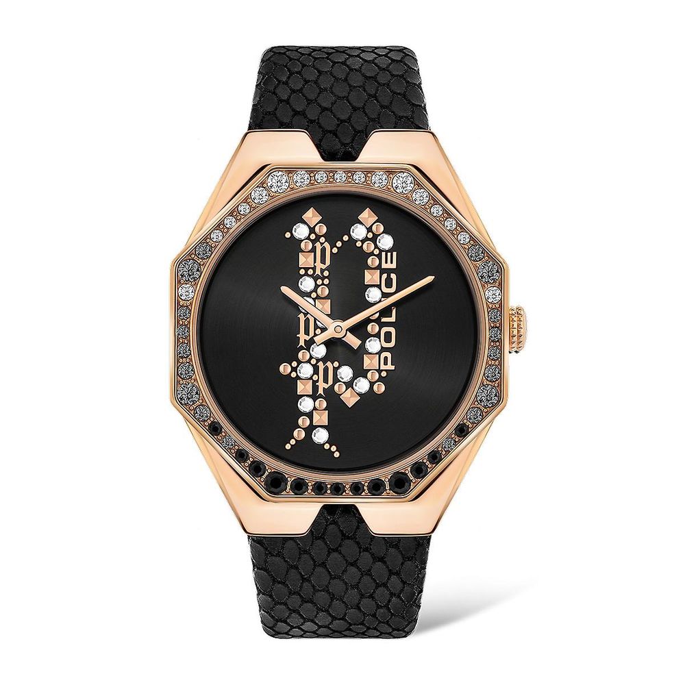 The Police Black Leather Watch