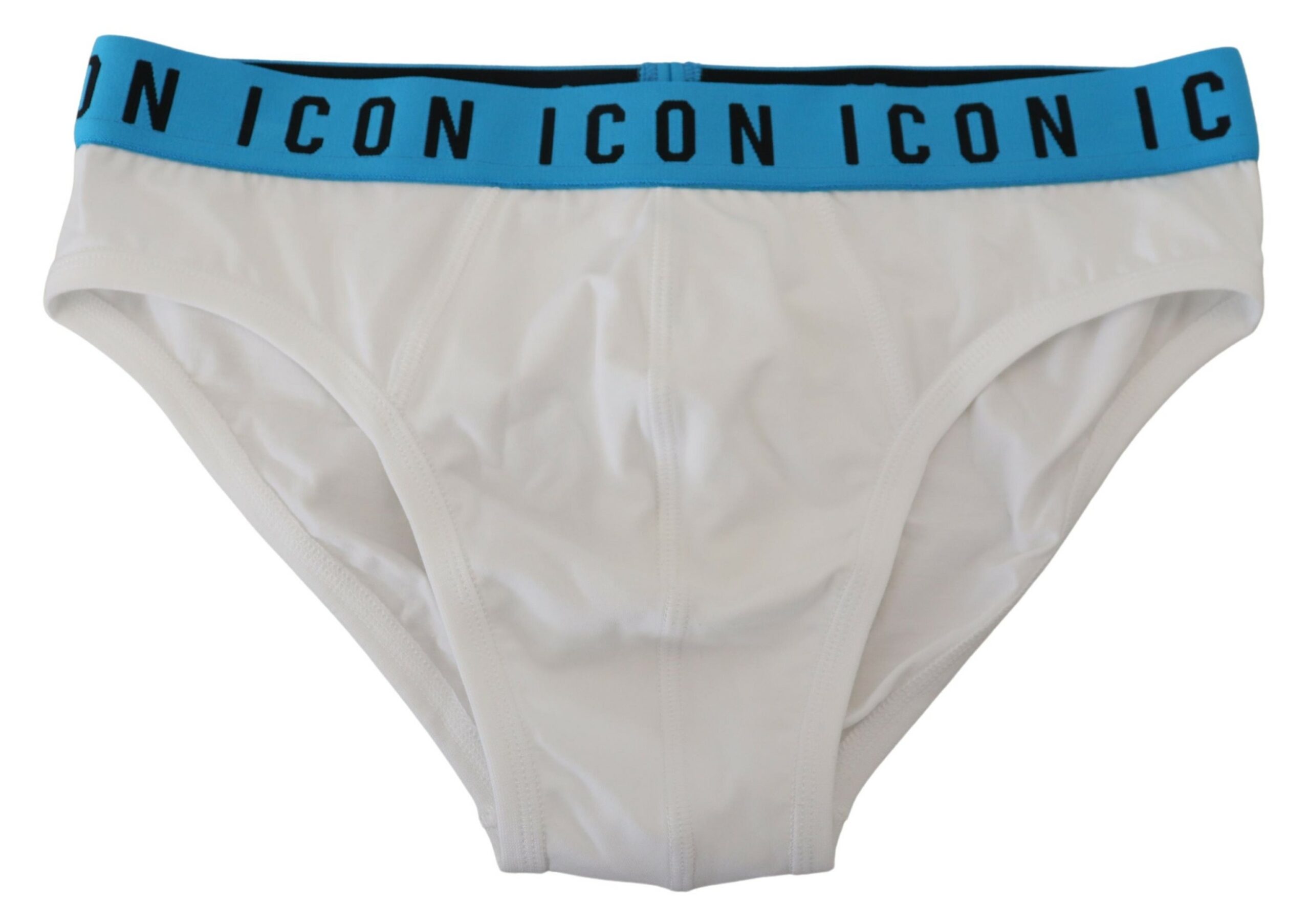 Dsquared2 White Icon Logo Cotton Stretch Men Brief Underwear