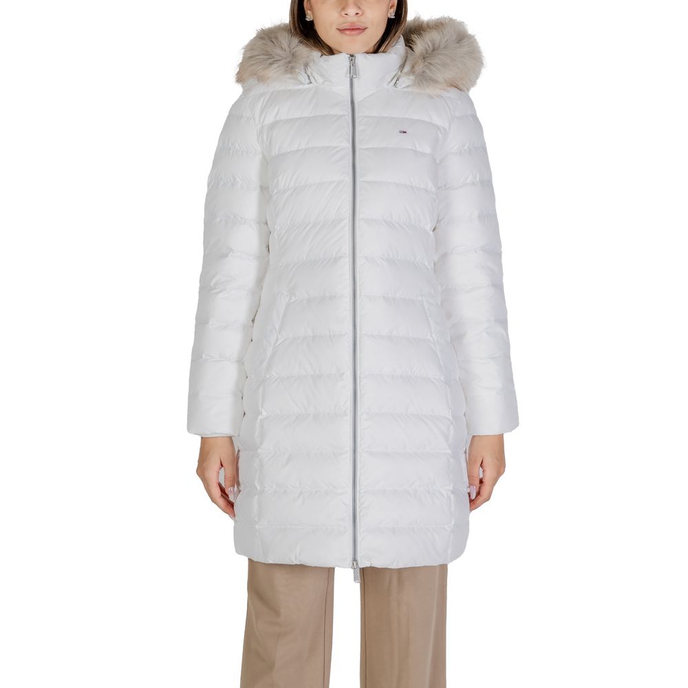 Tommy Jeans White Recycled Polyester Jackets & Coat