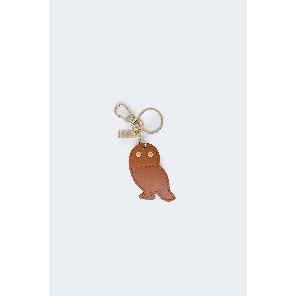 ALVIERO MARTINI 1a CLASSE Beige Leather Keychain