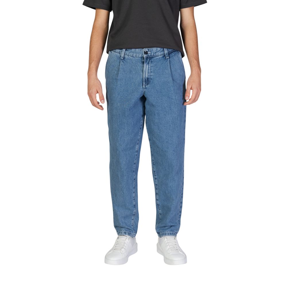 Jack & Jones Blue Cotton Relaxed Fit Jean