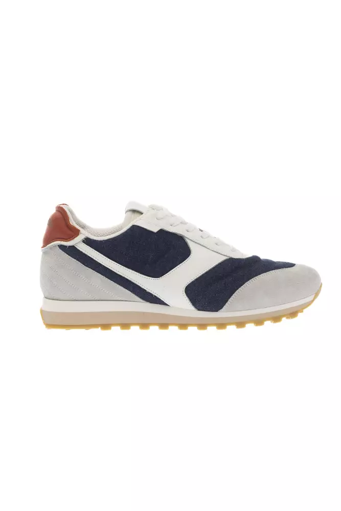 Pantofola d'Oro Multicolored Lace-Up Sneaker with Rubber Sole