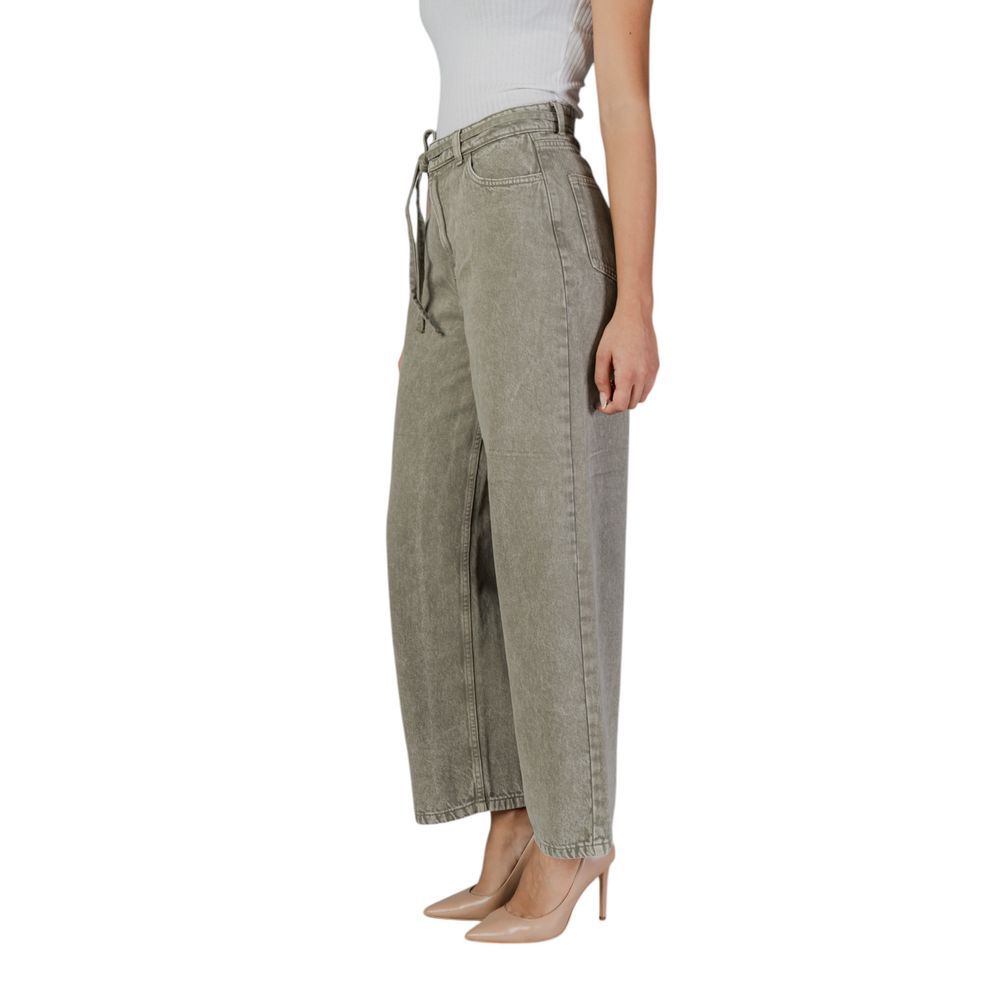 ONLY Green Cotton Bootcut Jean