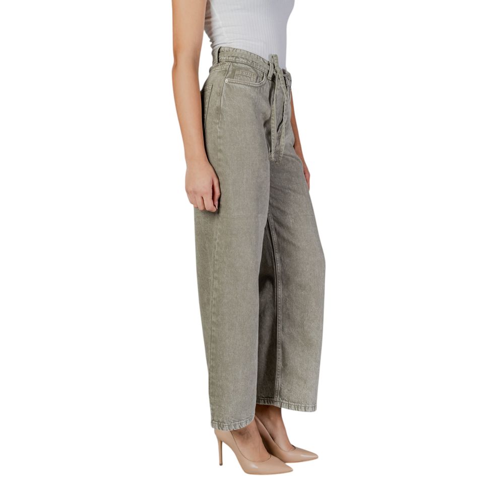 ONLY Green Cotton Bootcut Jean