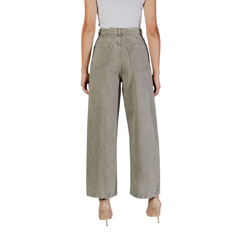 ONLY Green Cotton Bootcut Jean