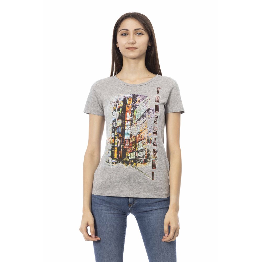 Trussardi Gray Cotton Women T-Shirt