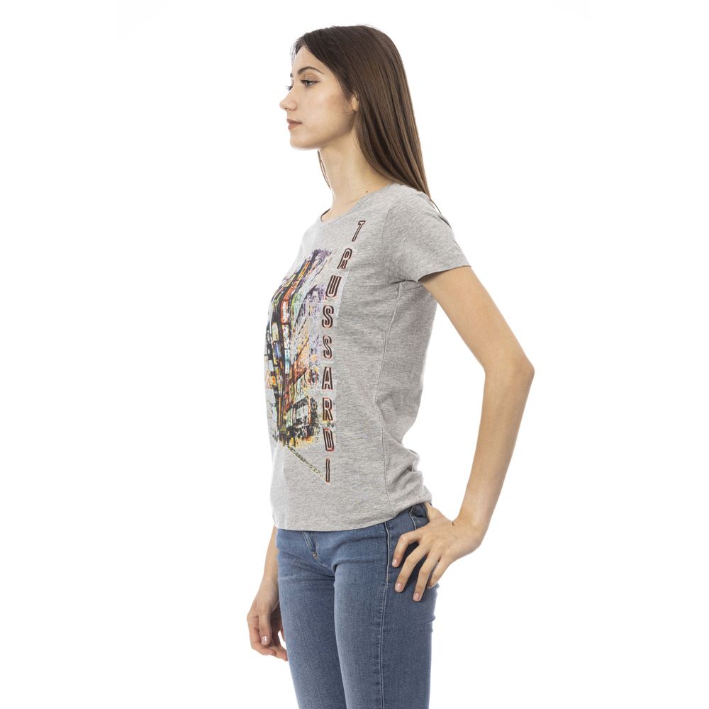 Trussardi Gray Cotton Women T-Shirt
