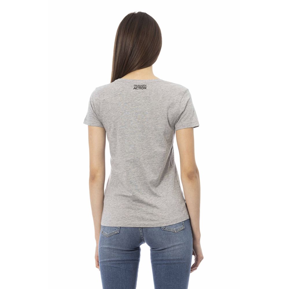 Trussardi Gray Cotton Women T-Shirt