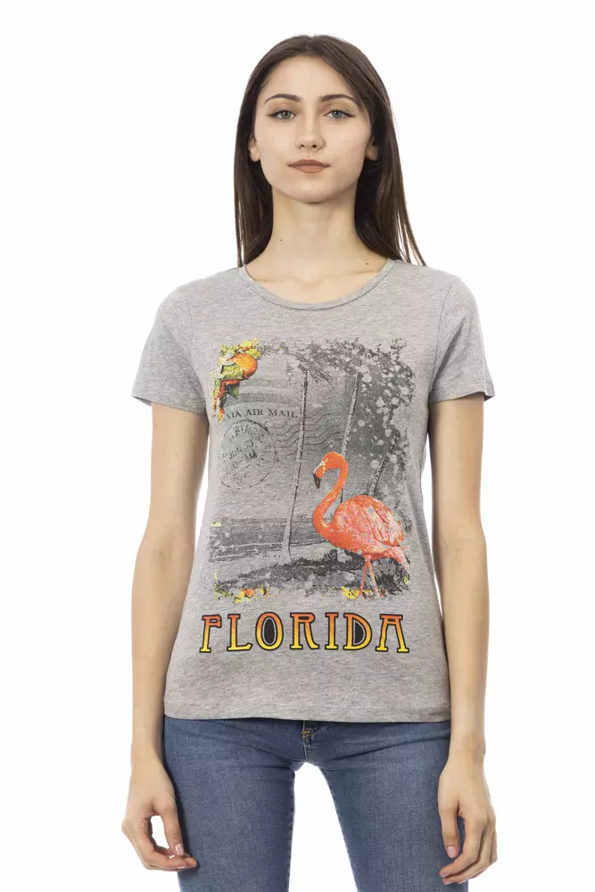 Trussardi Gray Cotton Women T-Shirt