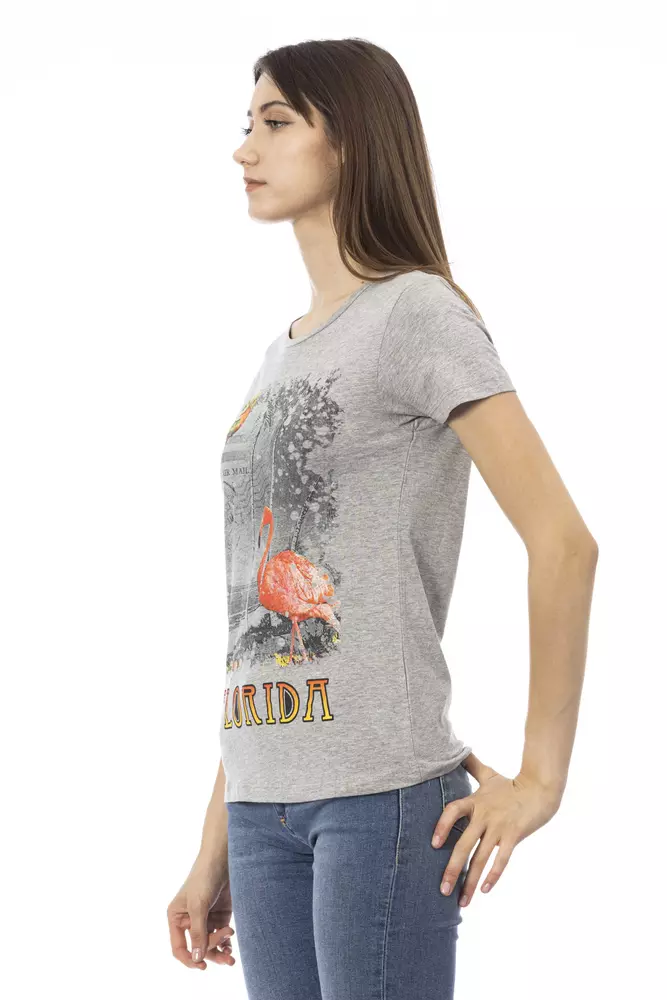 Trussardi Gray Cotton Women T-Shirt