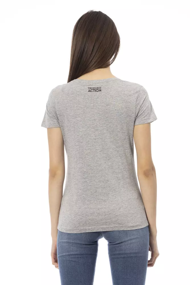 Trussardi Gray Cotton Women T-Shirt