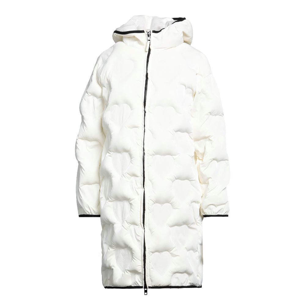 LOVE MOSCHINO Chic Quilted Heart Long Down Jacket