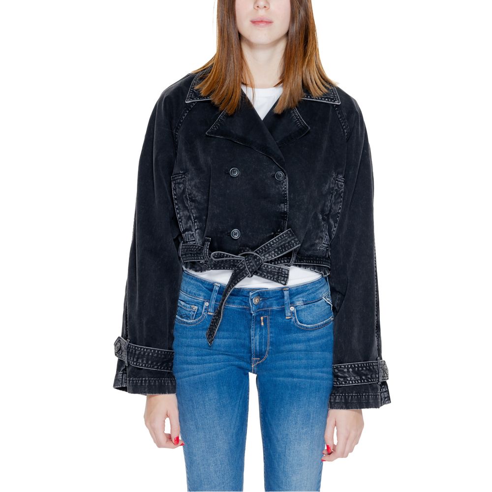 ONLY Black Cotton Jackets & Coat