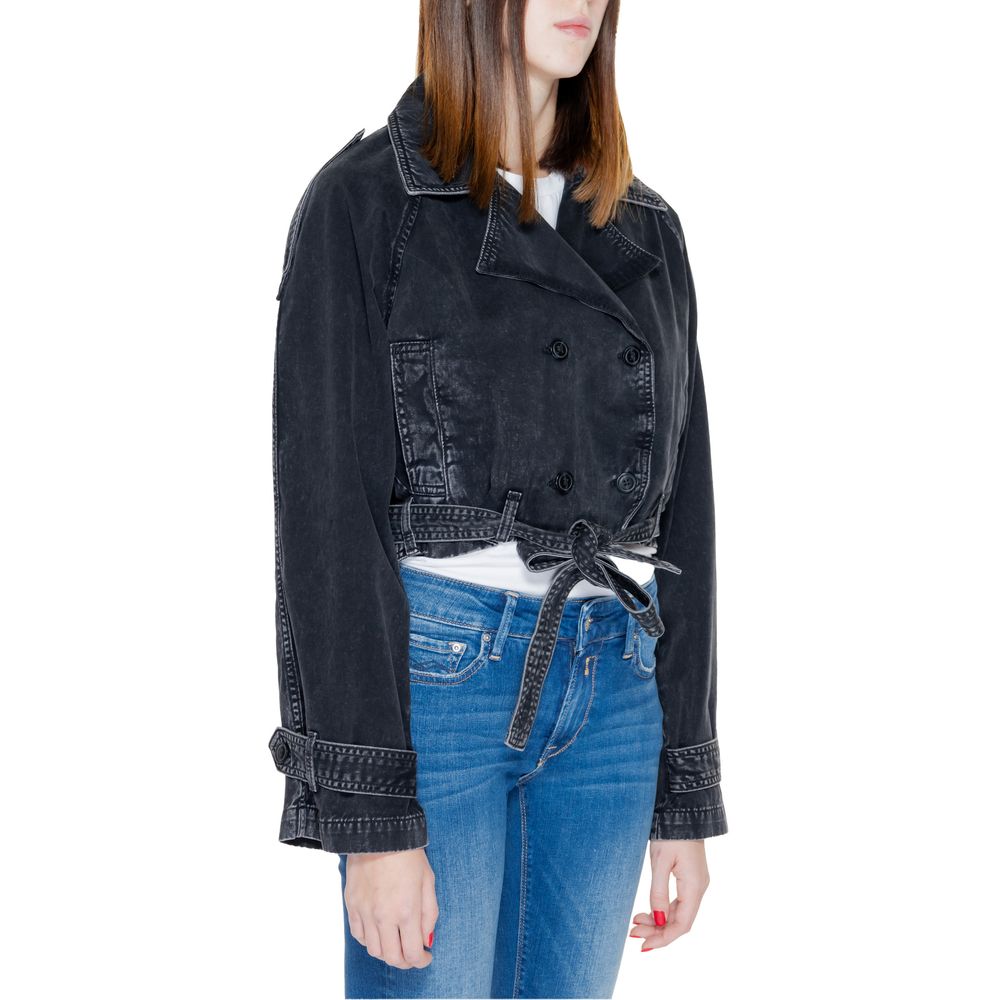 ONLY Black Cotton Jackets & Coat