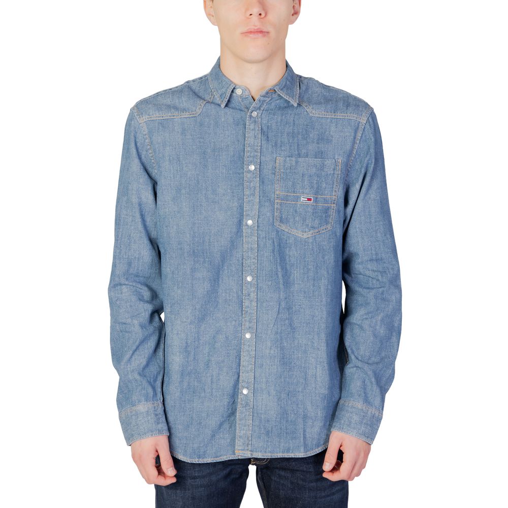 Tommy Jeans Blue Cotton Shirt