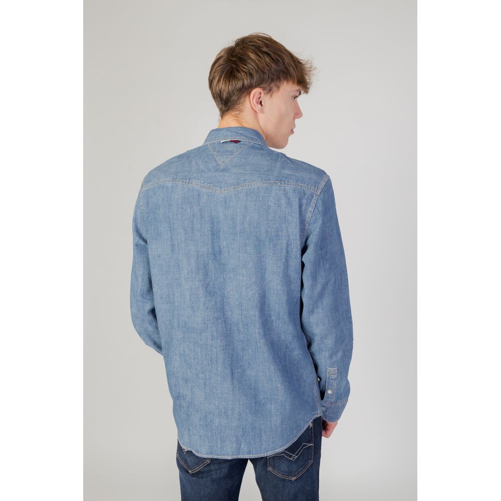 Tommy Jeans Blue Cotton Shirt