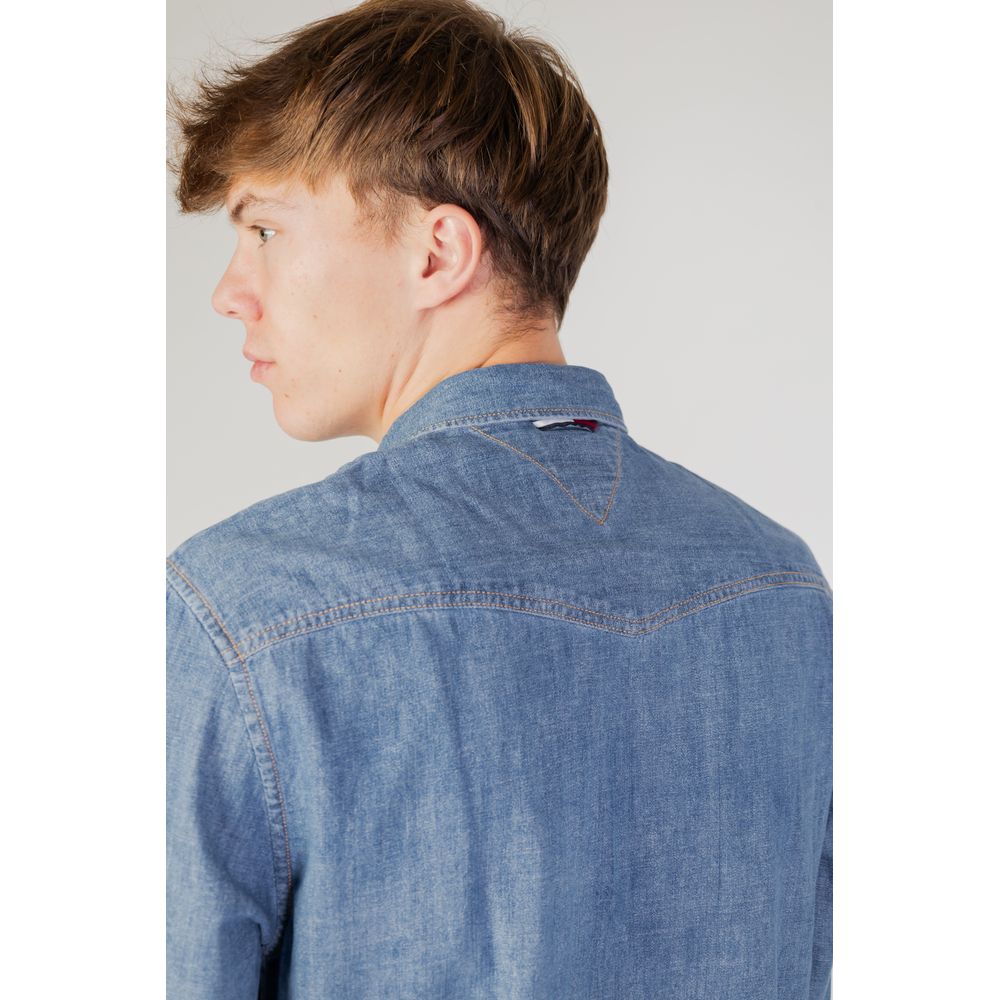 Tommy Jeans Blue Cotton Shirt