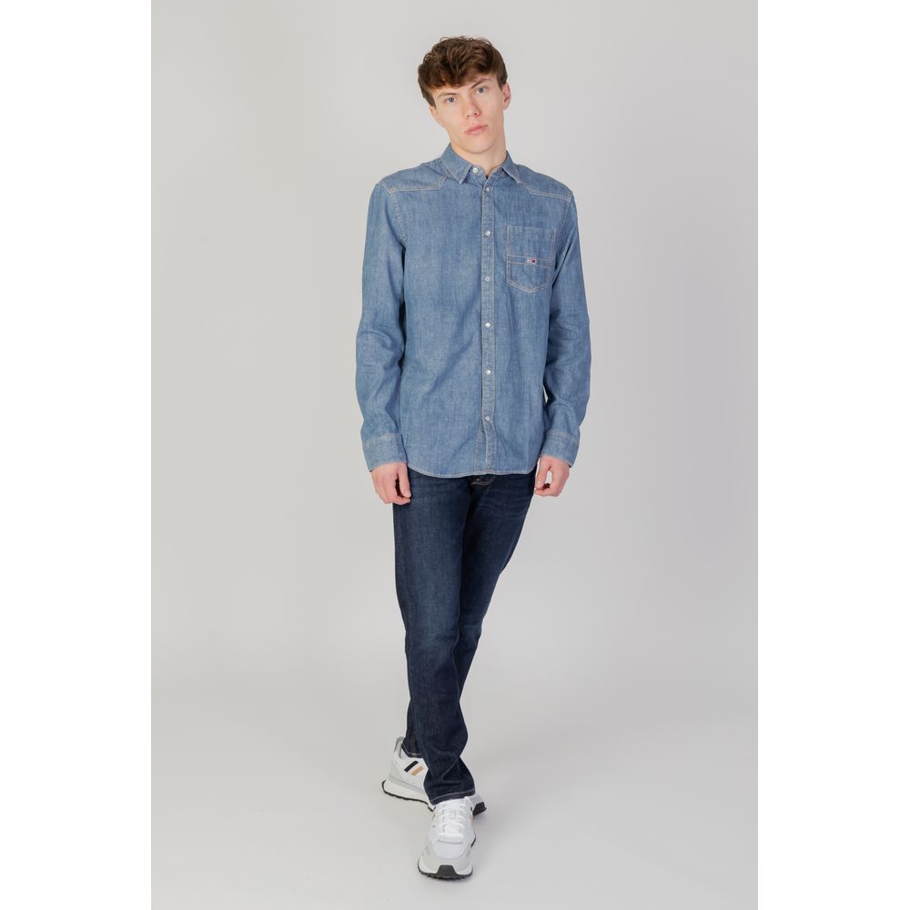 Tommy Jeans Blue Cotton Shirt