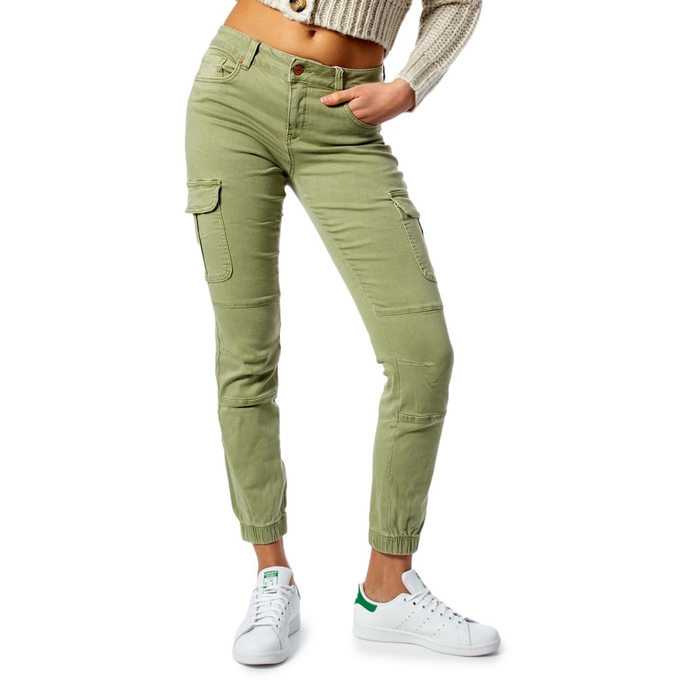 ONLY Green Cotton Skinny Pant