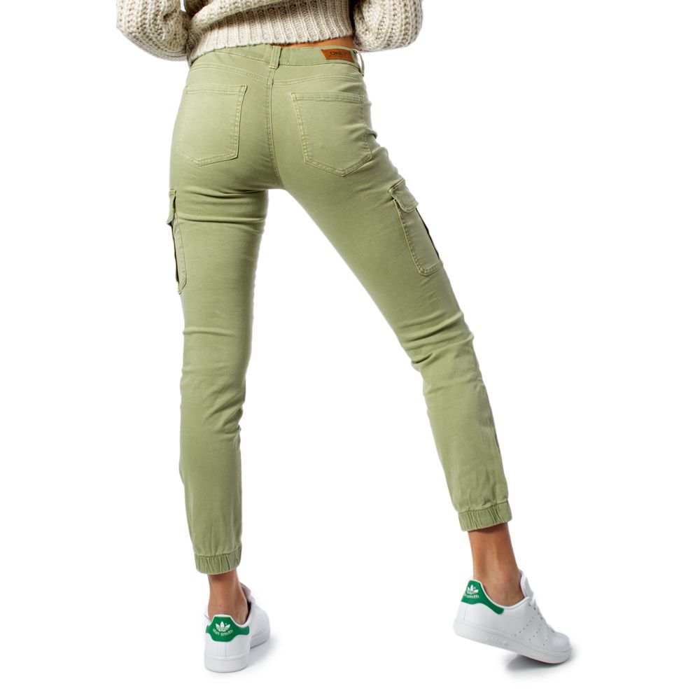 ONLY Green Cotton Skinny Pant