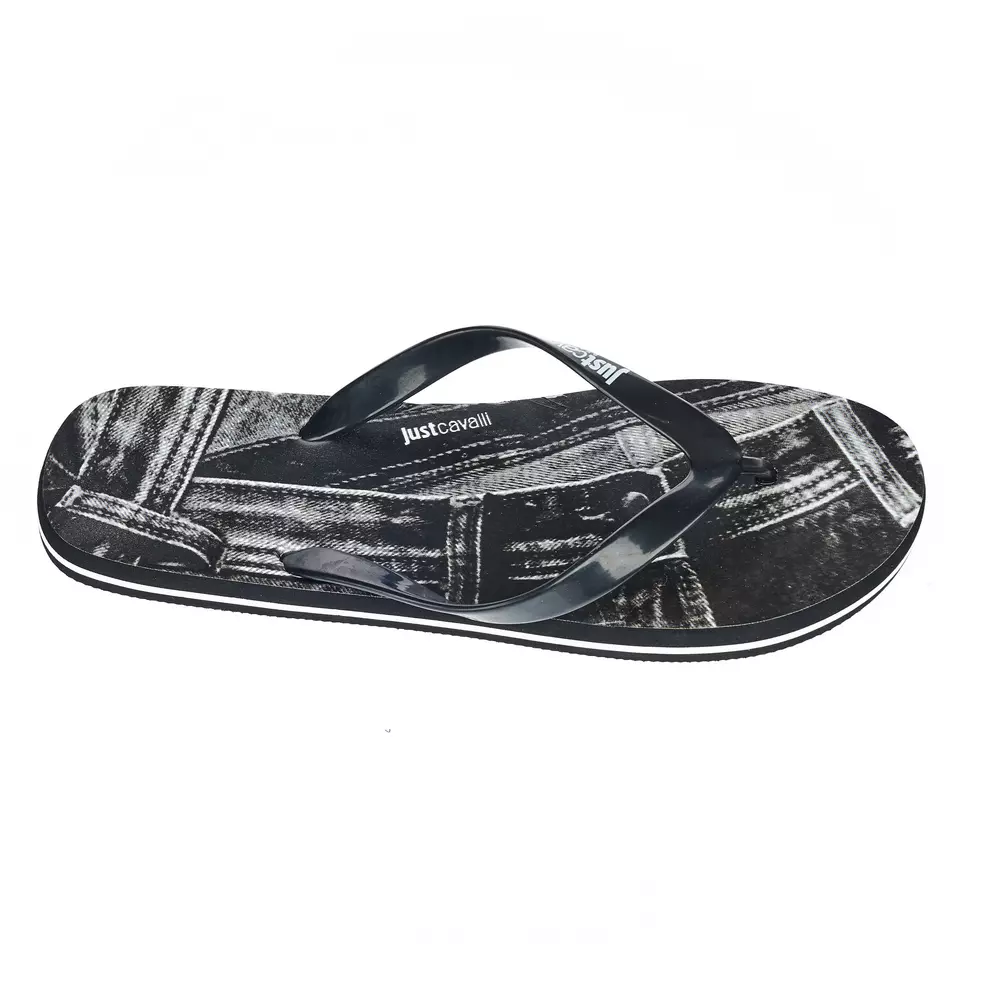 Just Cavalli "Black EVA Men's Sandal with Iconic Design Detail"
