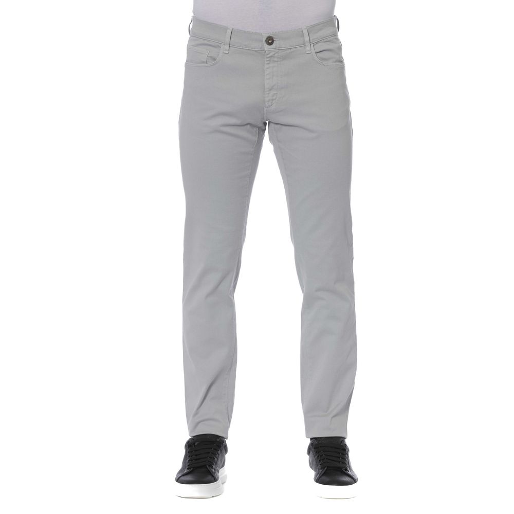 Trussardi jeans Gray Cotton Men Jeans