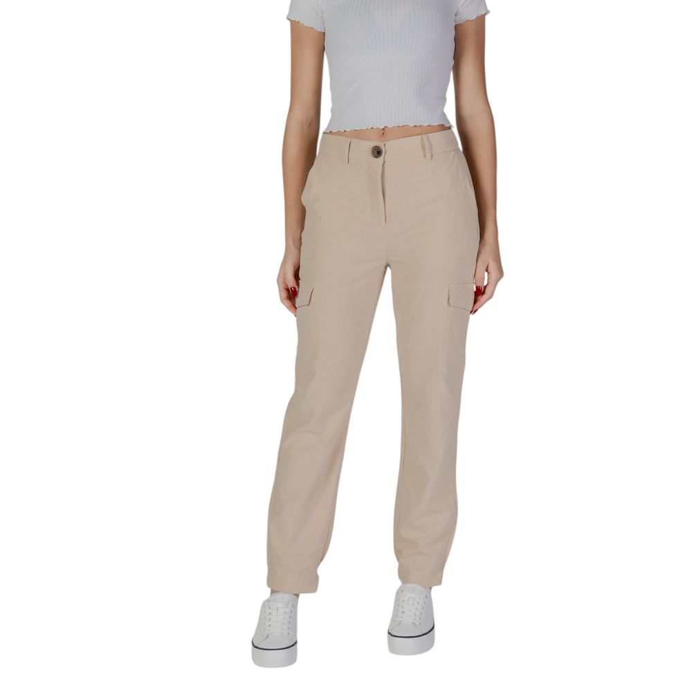b.young Beige Polyester Pant