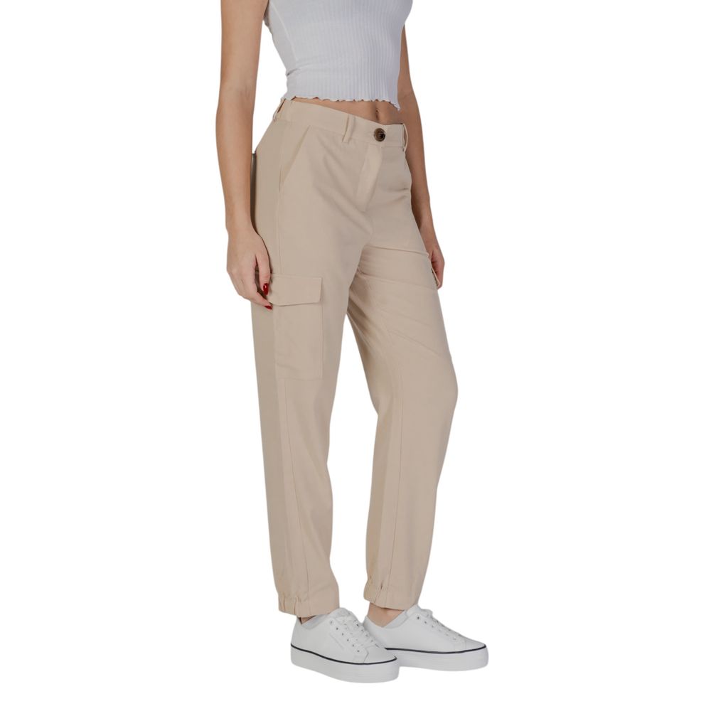 b.young Beige Polyester Pant
