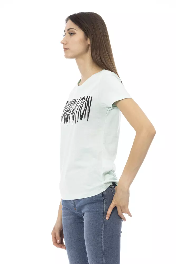 Trussardi Light Blue Cotton Women T-Shirt