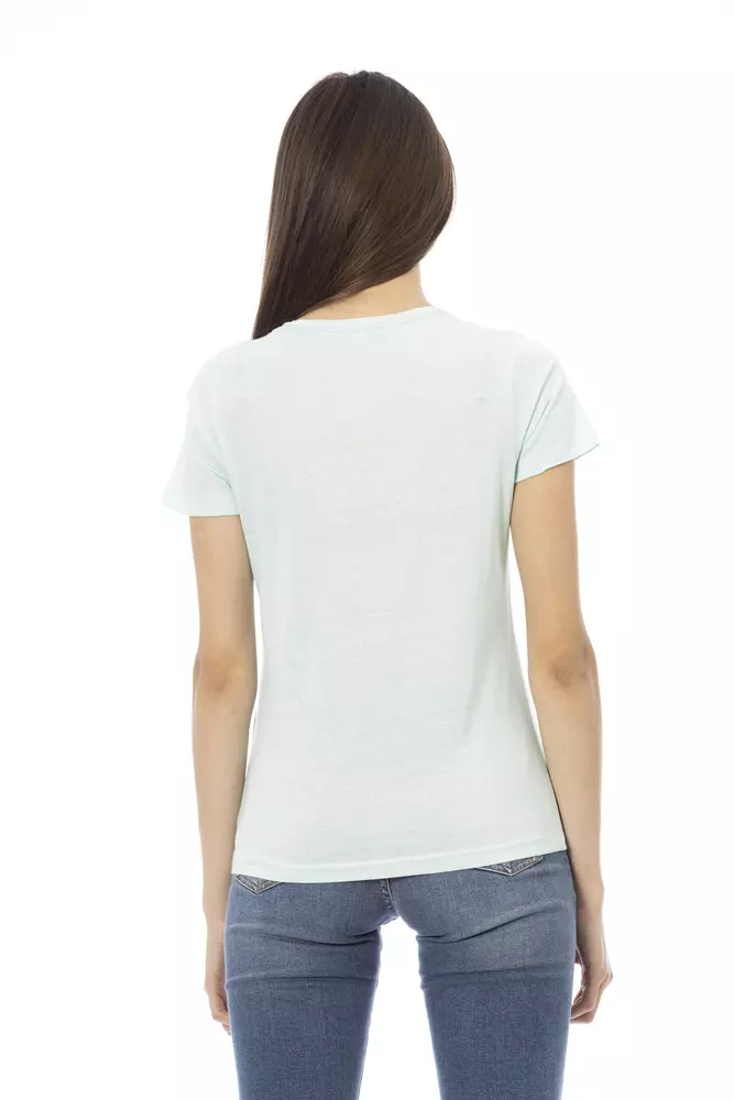 Trussardi Light Blue Cotton Women T-Shirt