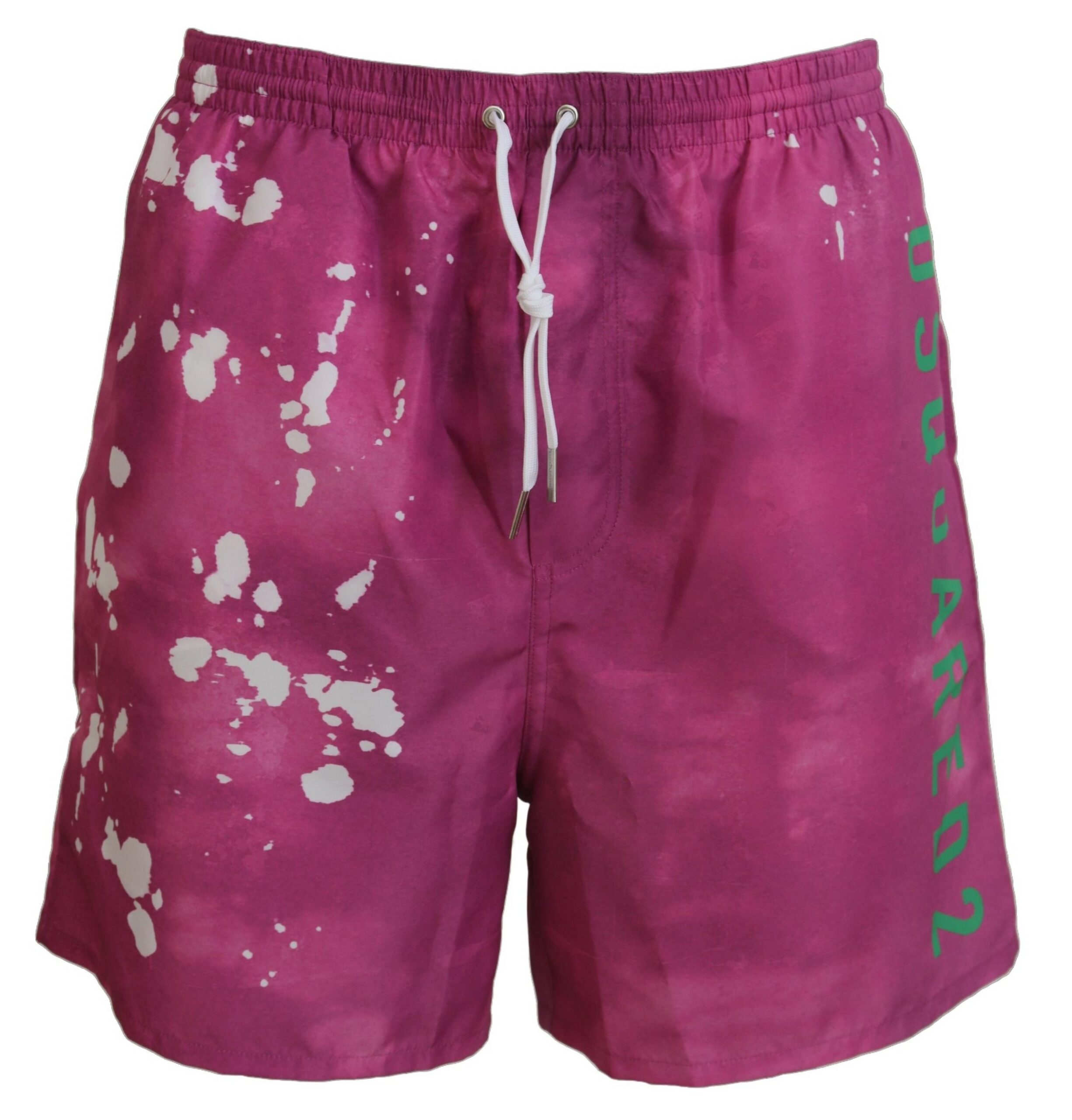 Dsquared2 Pink Tie Dye Logo Men Beachwear Shorts Swimwear