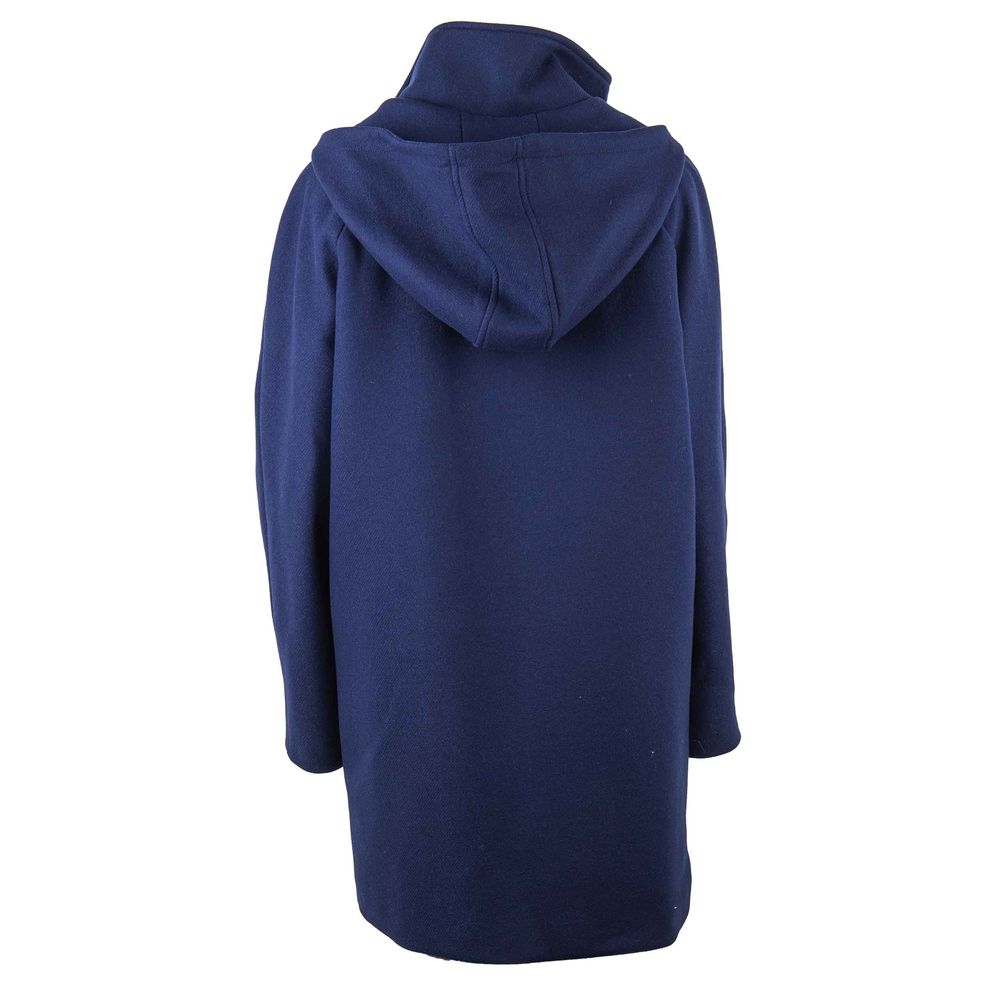 LOVE MOSCHINO Blue Wool Women Coat