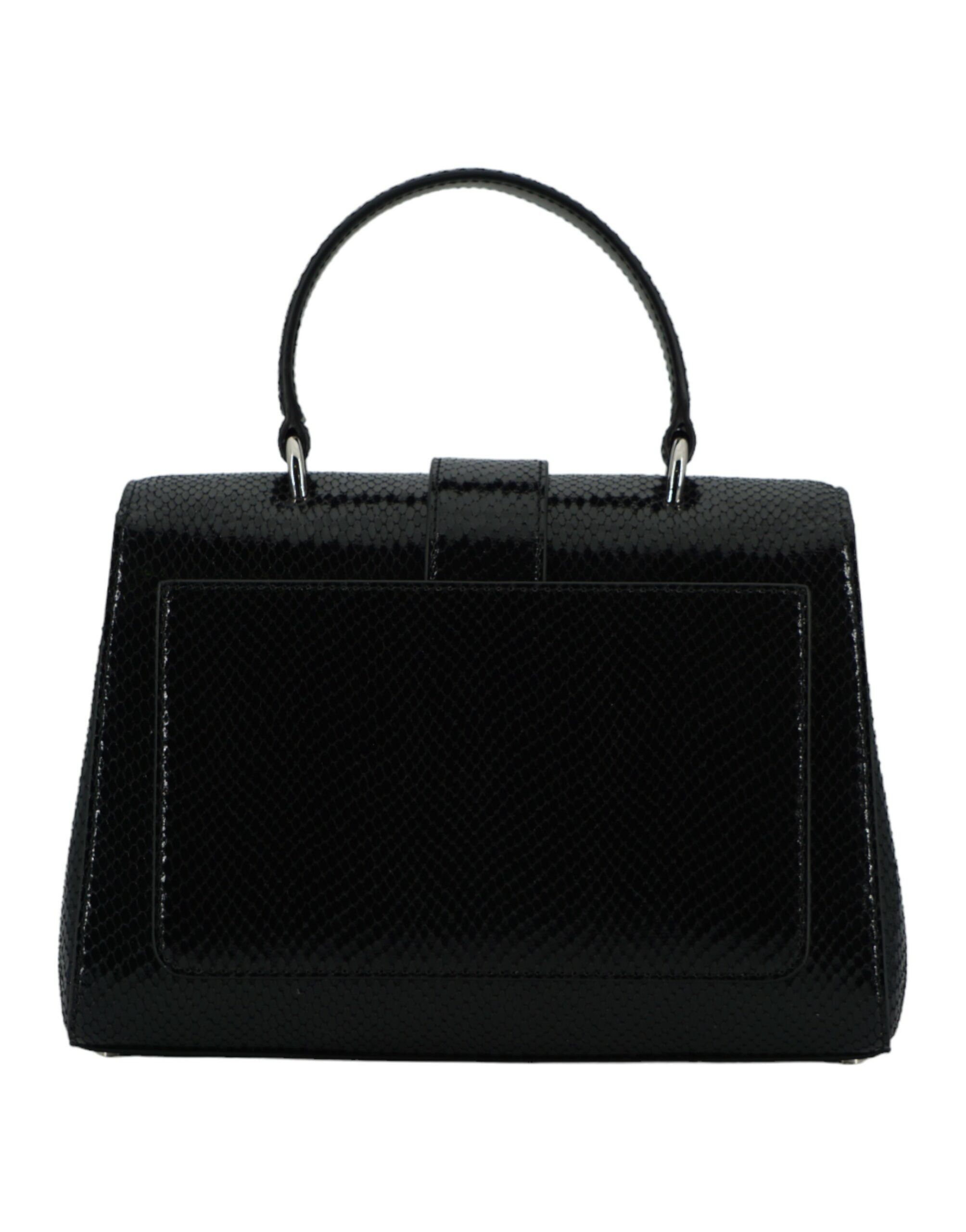 Jimmy Choo Eyewear Black Leather Top Handle Shoulder Bag