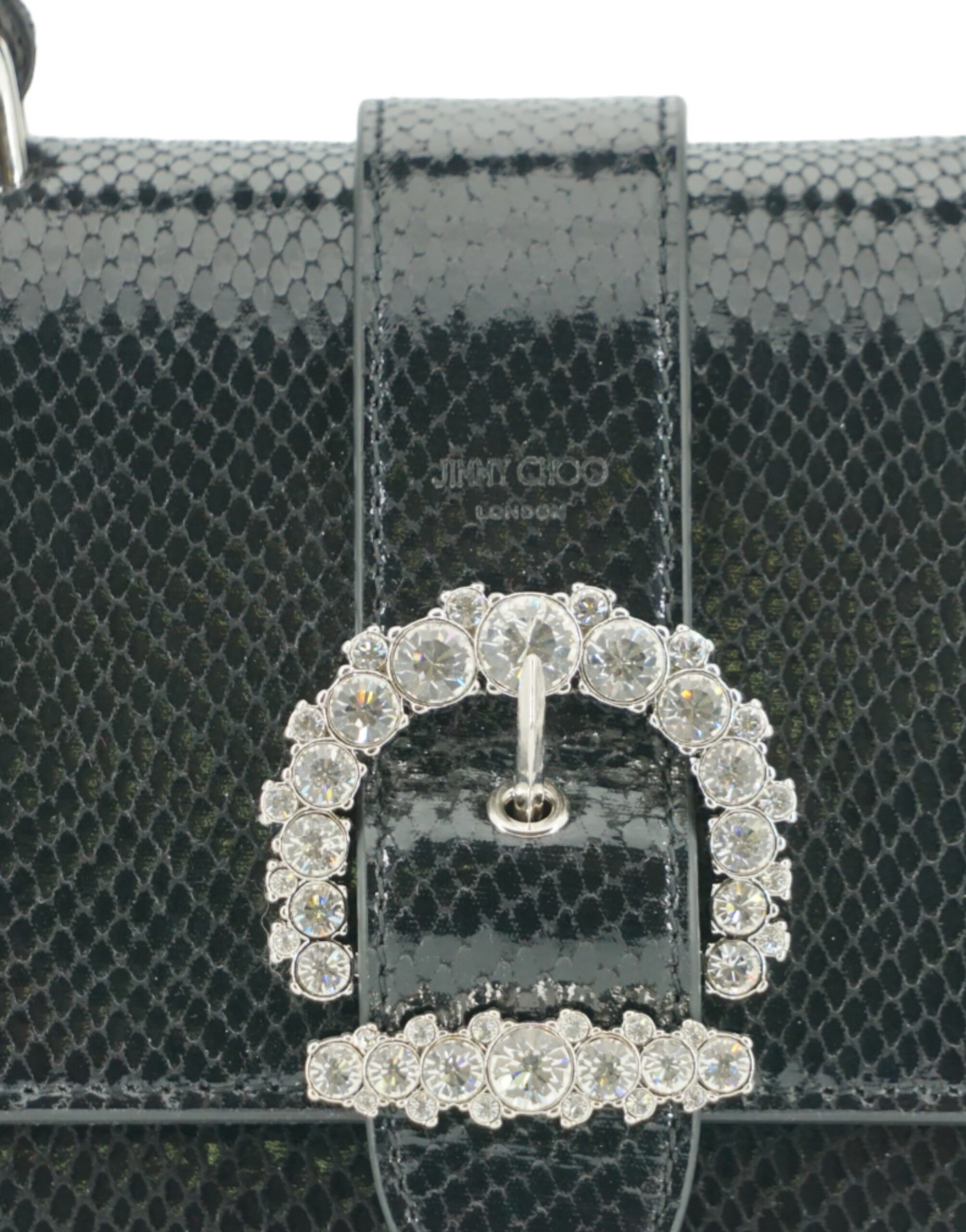 Jimmy Choo Eyewear Black Leather Top Handle Shoulder Bag
