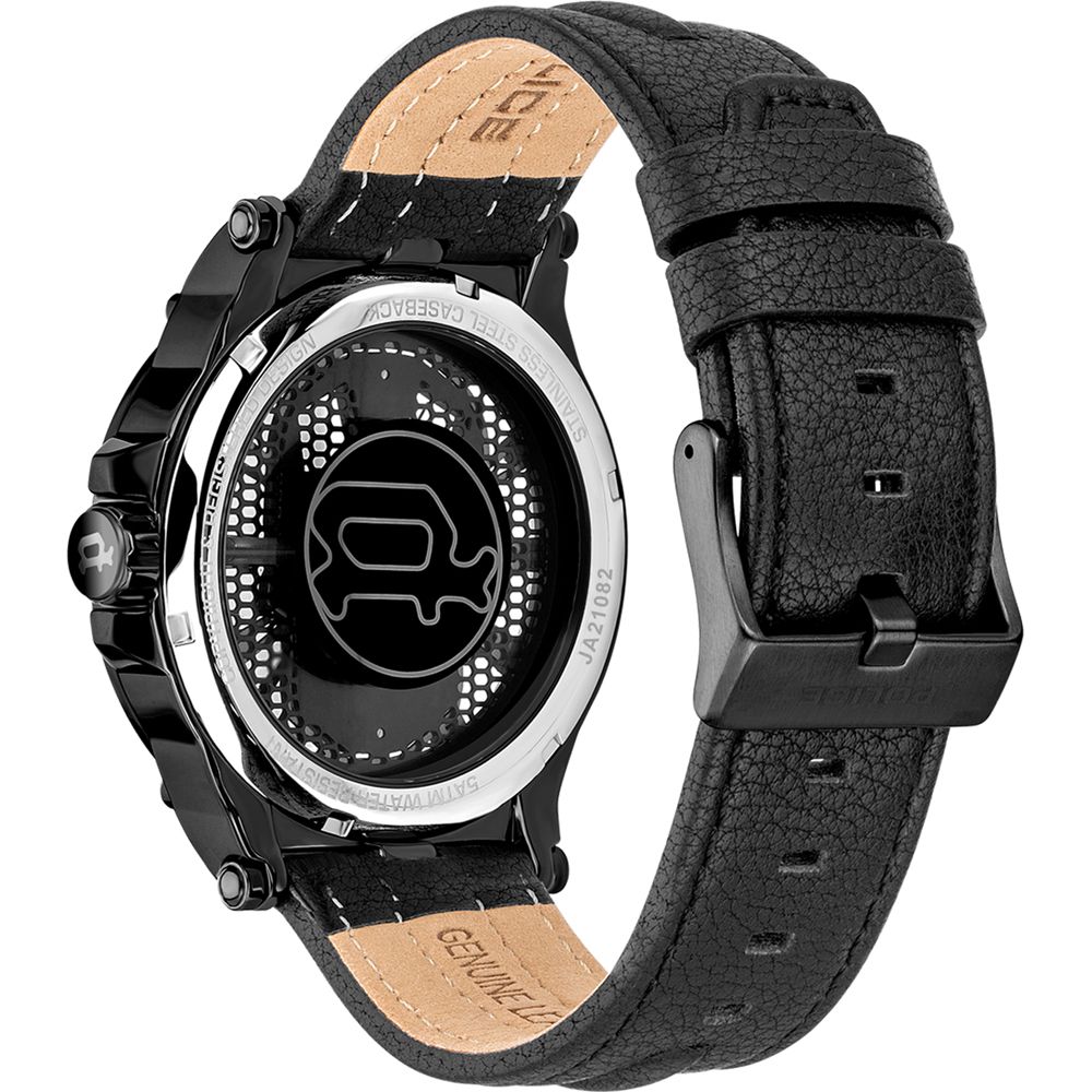 The Police Black Leather Watch