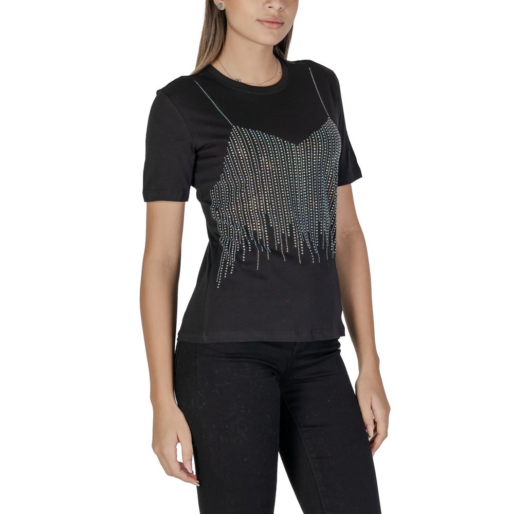 ONLY Black Cotton T-Shirt