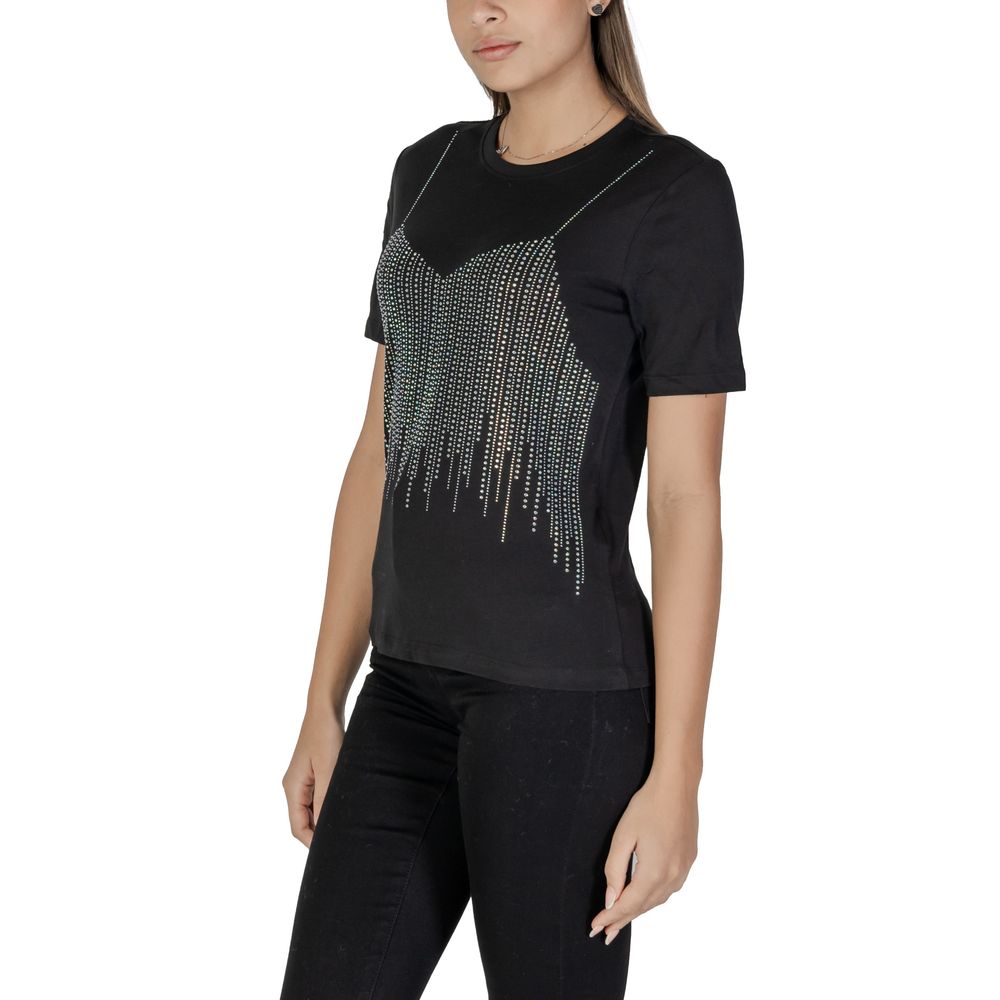 ONLY Black Cotton T-Shirt