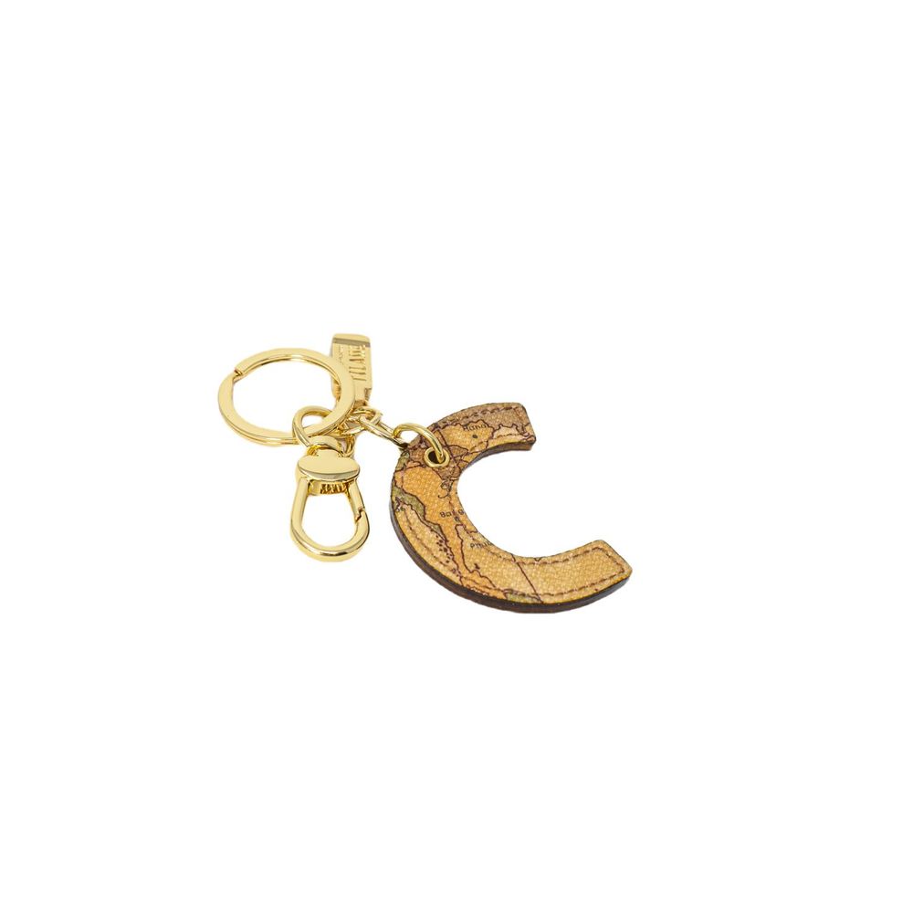 ALVIERO MARTINI 1a CLASSE Beige Leather Keychain