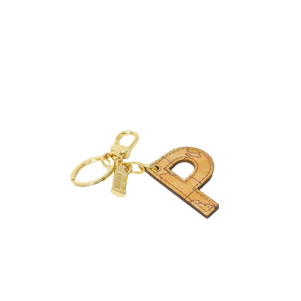 ALVIERO MARTINI 1a CLASSE Beige Leather Keychain