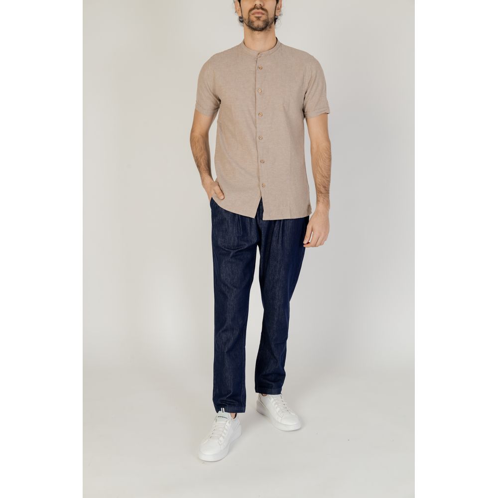 Hamaki-Ho Beige Linen Shortsleeve