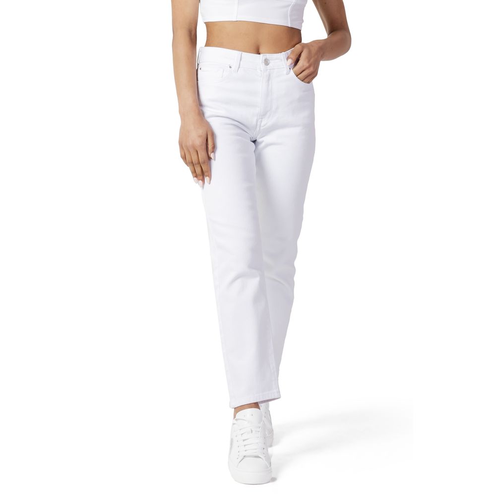 ONLY White Cotton Mom Jean