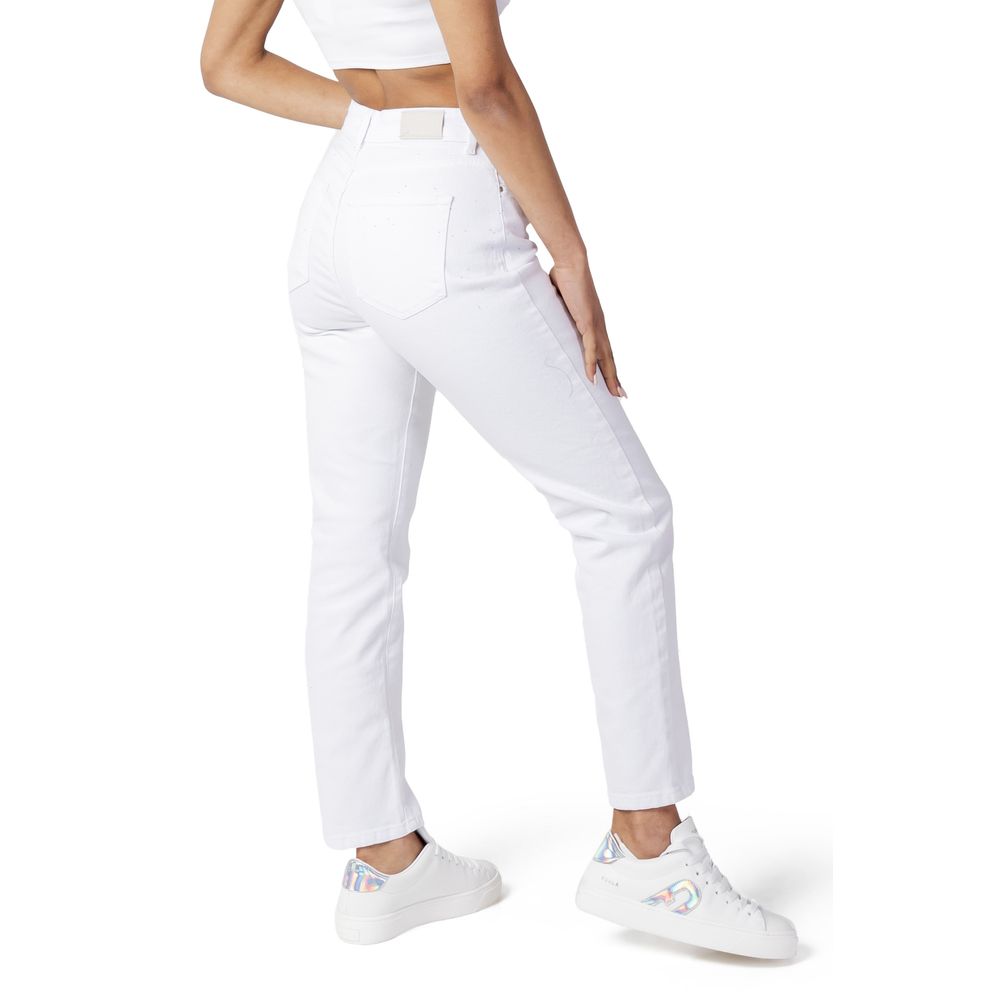 ONLY White Cotton Mom Jean