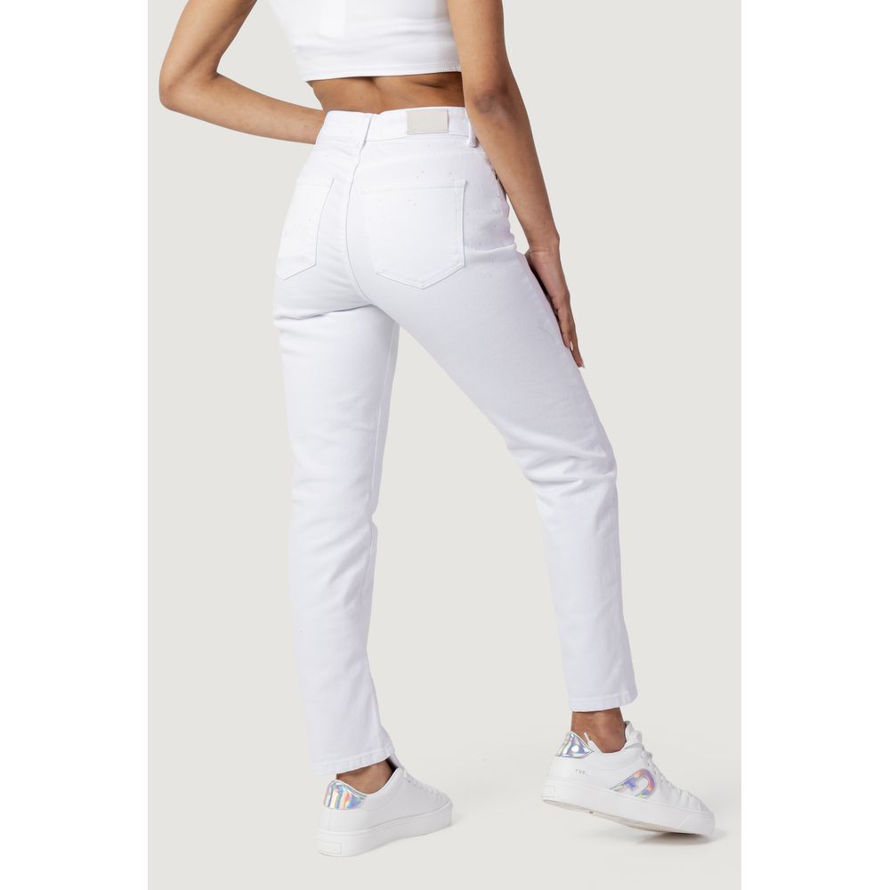 ONLY White Cotton Mom Jean