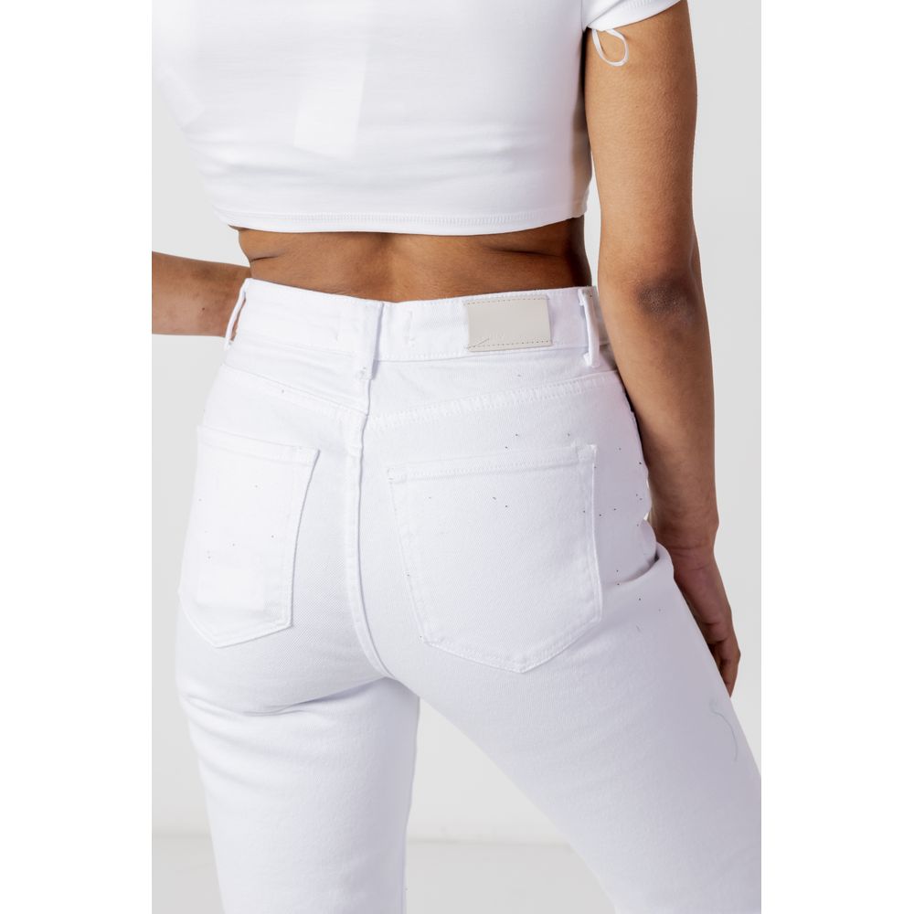 ONLY White Cotton Mom Jean