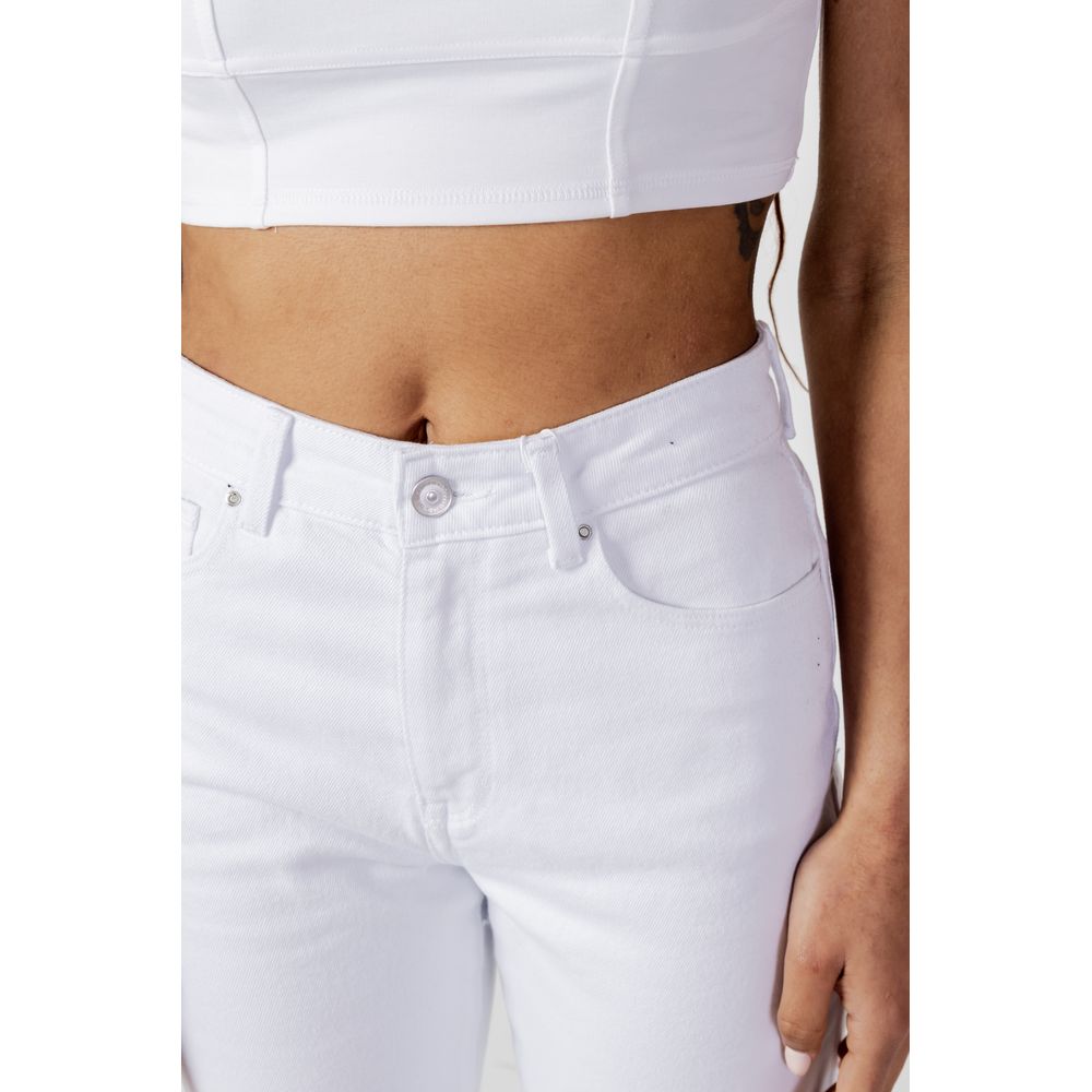 ONLY White Cotton Mom Jean