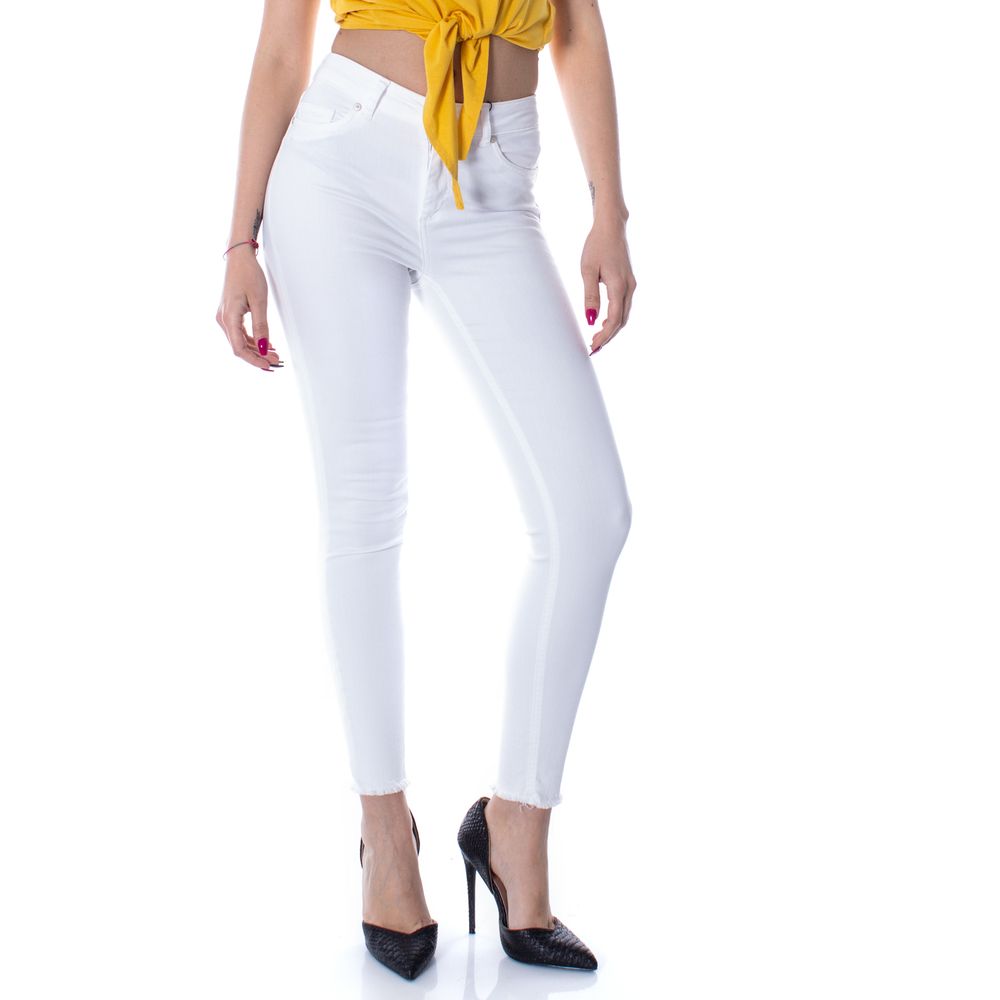 ONLY White Cotton Skinny Jean